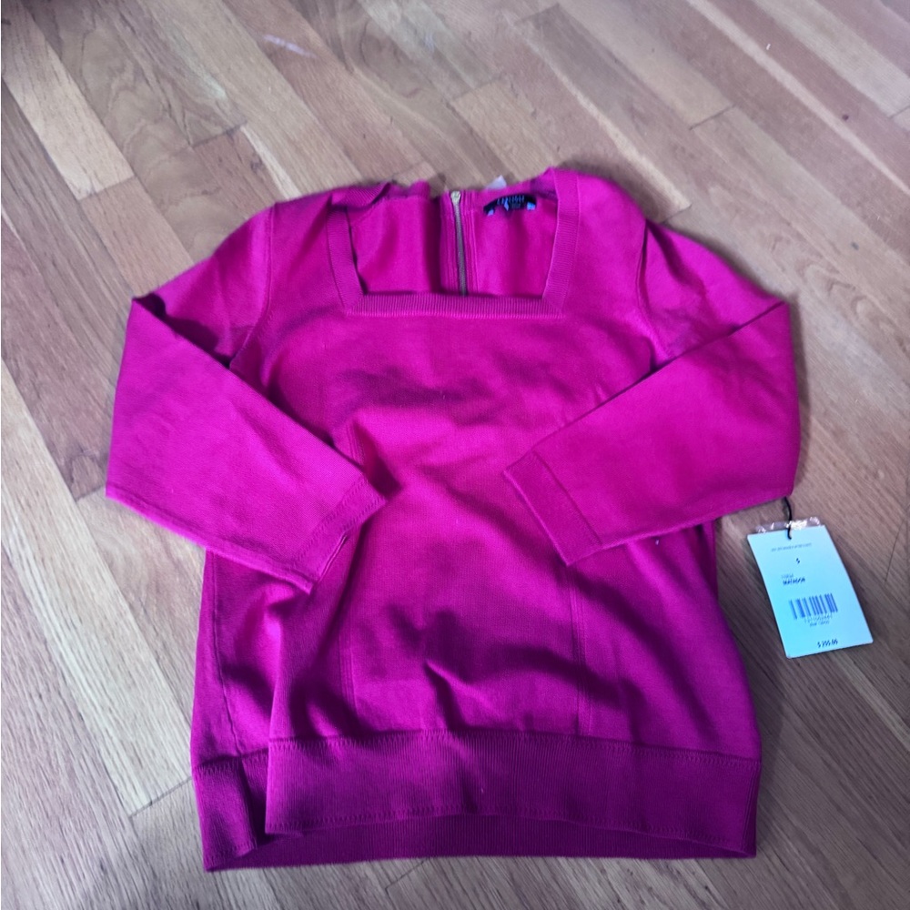 Carlisle Fuchsia Square Neck Sweater